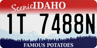 ID license plate 1T7488N
