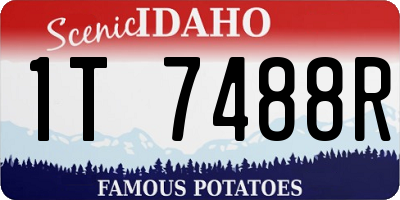 ID license plate 1T7488R