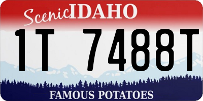 ID license plate 1T7488T