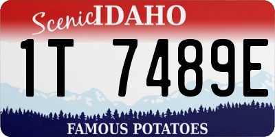 ID license plate 1T7489E