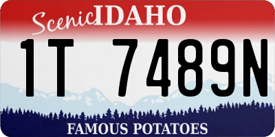 ID license plate 1T7489N