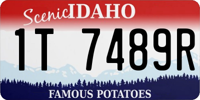 ID license plate 1T7489R