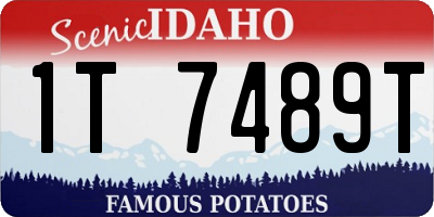 ID license plate 1T7489T