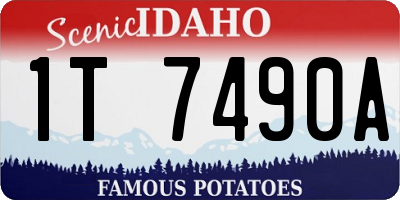 ID license plate 1T7490A