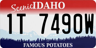 ID license plate 1T7490W