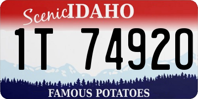 ID license plate 1T7492O