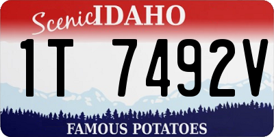 ID license plate 1T7492V