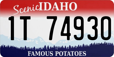 ID license plate 1T7493O