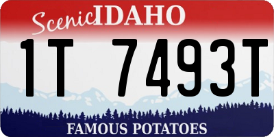 ID license plate 1T7493T
