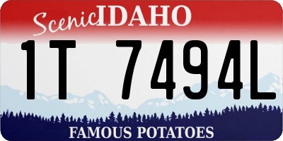 ID license plate 1T7494L