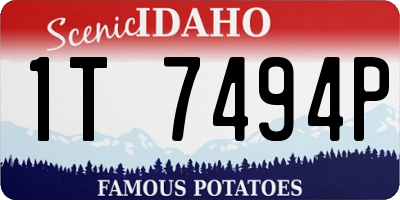 ID license plate 1T7494P