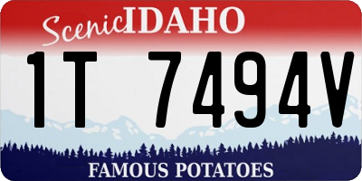 ID license plate 1T7494V