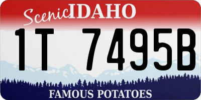 ID license plate 1T7495B