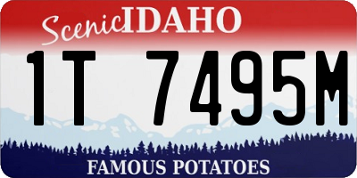 ID license plate 1T7495M