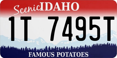 ID license plate 1T7495T