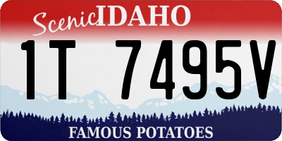ID license plate 1T7495V