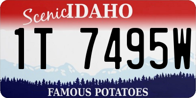 ID license plate 1T7495W
