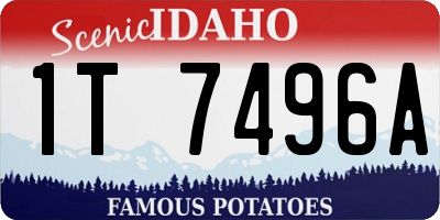 ID license plate 1T7496A