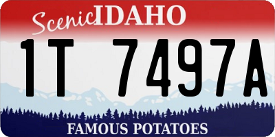 ID license plate 1T7497A