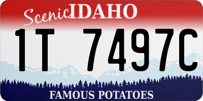 ID license plate 1T7497C