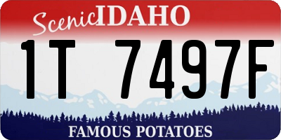 ID license plate 1T7497F