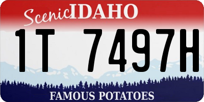 ID license plate 1T7497H