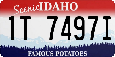 ID license plate 1T7497I