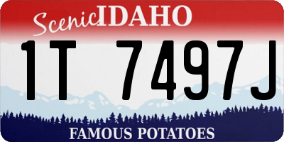 ID license plate 1T7497J