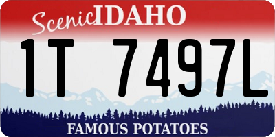 ID license plate 1T7497L