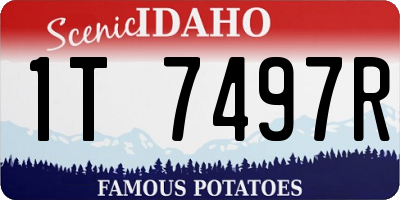 ID license plate 1T7497R