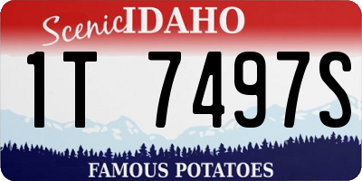 ID license plate 1T7497S