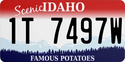 ID license plate 1T7497W