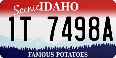 ID license plate 1T7498A