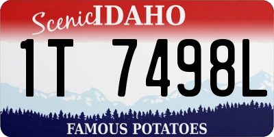 ID license plate 1T7498L