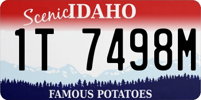 ID license plate 1T7498M