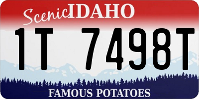 ID license plate 1T7498T
