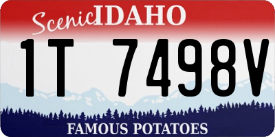 ID license plate 1T7498V