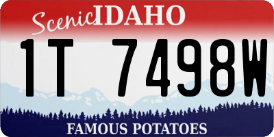 ID license plate 1T7498W