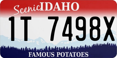ID license plate 1T7498X