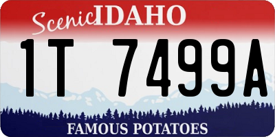 ID license plate 1T7499A