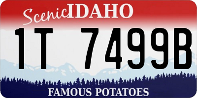 ID license plate 1T7499B