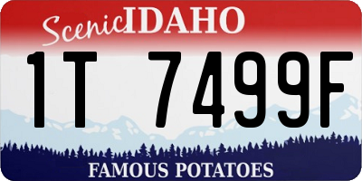 ID license plate 1T7499F