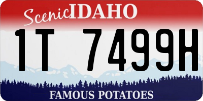 ID license plate 1T7499H