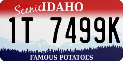 ID license plate 1T7499K