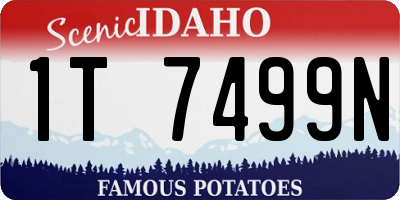 ID license plate 1T7499N