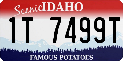 ID license plate 1T7499T