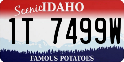 ID license plate 1T7499W