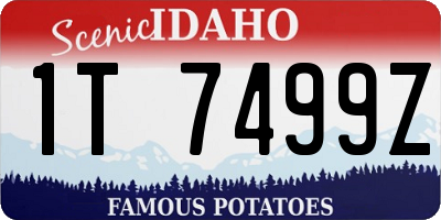 ID license plate 1T7499Z