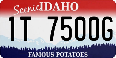 ID license plate 1T7500G