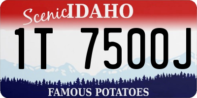 ID license plate 1T7500J
